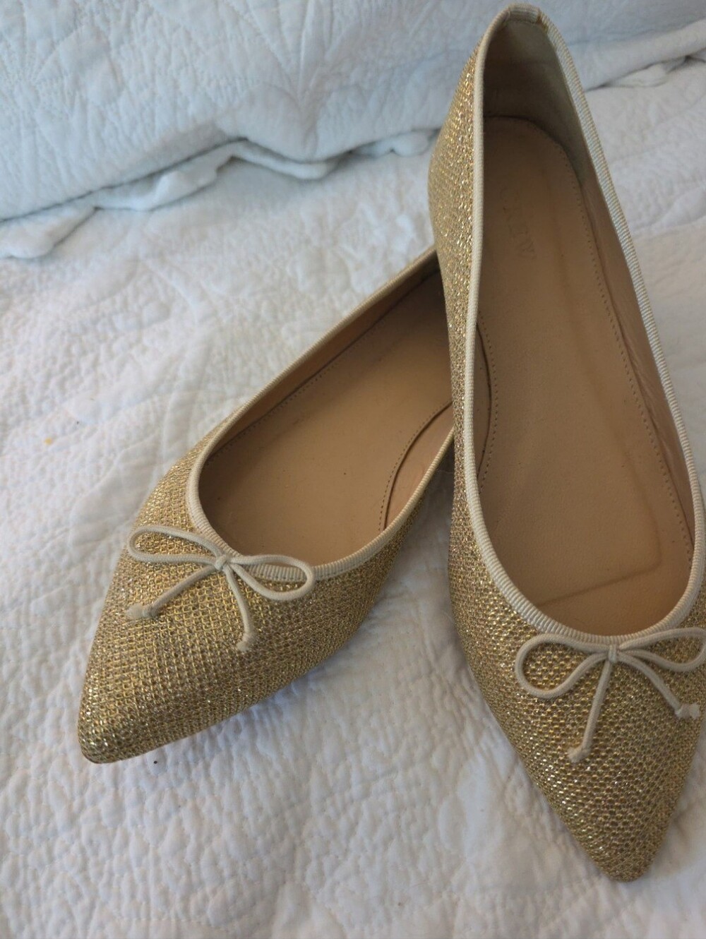 J. Crew Gold Metallic Flats
